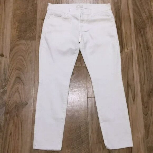 MOTHER Jeans 32x26 Japanese Kaihara Denim Stretch Distressed Jean Glass Slipper - Picture 1 of 11